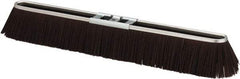 PRO-SOURCE - 24" Rough Surface Polypropylene Push Broom - 3" Bristle Length, Metal Block, Bolt-On Handle Connection - Industrial Tool & Supply