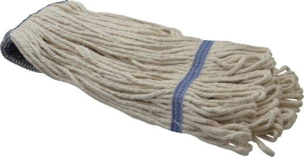 PRO-SOURCE - 5" Blue Head Band, Small Cotton Loop End Mop Head - 4 Ply, Clamp Jaw Connection, Use for General Purpose - Industrial Tool & Supply