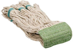 PRO-SOURCE - 5" Green Head Band, Large Cotton Loop End Mop Head - 4 Ply, Clamp Jaw Connection, Use for Finishing - Industrial Tool & Supply