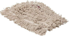 PRO-SOURCE - 36" Long x 5" Wide Yarn Blend Dust Mop Head - Snap-On, Red, Looped Head, Launderable - Industrial Tool & Supply