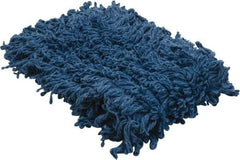 PRO-SOURCE - 36" Long x 5" Wide Yarn Blend Dust Mop Head - Snap-On, Blue, Looped Head - Industrial Tool & Supply