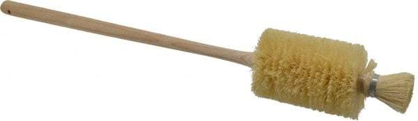 Made in USA - 21" OAL Toilet Bowl Brush - Tampico Bristles, 12" Wood Handle, White - Industrial Tool & Supply