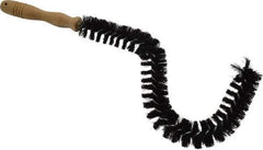 Made in USA - Synthetic Food Service Brush - 6" x 1-1/4" Long x 1-1/4" Wide Head, 6" OAL, Black, Wood Block - Industrial Tool & Supply