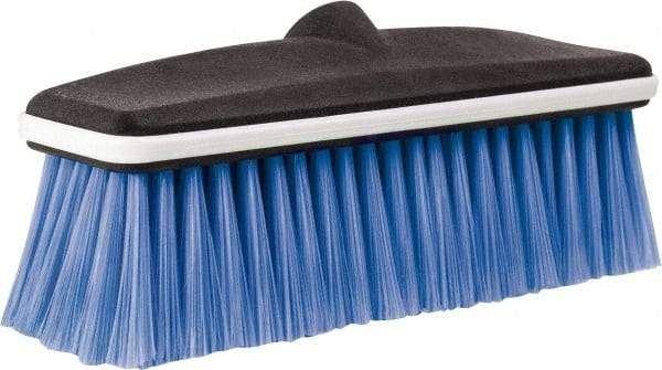 PRO-SOURCE - 10" Overall Length, Vehicle Wash Brush - Blue and Black, Plastic Bristles - Industrial Tool & Supply
