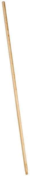 PRO-SOURCE - 54 x 15/16" Wood Handle for Push Brooms - Threaded Connection, Tan - Industrial Tool & Supply