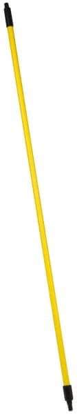 PRO-SOURCE - 60 x 1" Fiberglass Handle for Push Brooms - Threaded Connection, Yellow - Industrial Tool & Supply