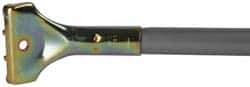 PRO-SOURCE - 60 x 1" Metal Handle for Steel Channel Push Brooms - Bolt-On Connection, Gray - Industrial Tool & Supply