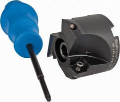 Kennametal - 2" Cut Diam, 0.098" Max Depth, 3/4" Arbor Hole, 3 Inserts, XD 12 Insert Style, Indexable Copy Face Mill - C7792VXD12-A2.00Z03R Cutter Style, 1.574" High, Through Coolant, Series 7792 - Industrial Tool & Supply