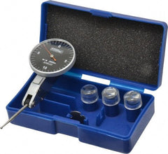 Fowler - 0.0005 Inch Dial Graduation, Dial Test Indicator - 1-1/2 Inch Black Dial, 0-10-0 Dial Reading - Industrial Tool & Supply