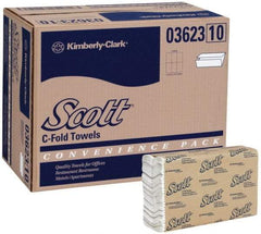 Scott - 1 Ply White C-Fold Paper Towels - 10-1/8" Wide - Industrial Tool & Supply