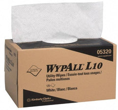 WypAll - Dry Shop Towel/Industrial Wipes - Pop-Up, 10-1/2" x 9" Sheet Size, White - Industrial Tool & Supply