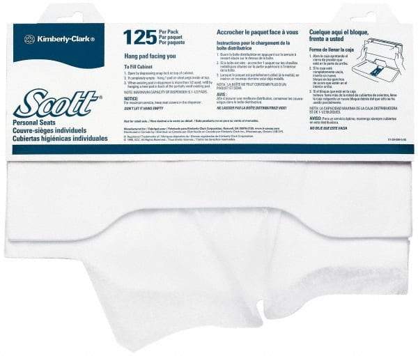 Scott - 18" Long x 15" Wide White Toilet Seat Covers - For In-Sight Toilet Seat Cover Dispensers, Reflections Toilet Seat Cover Dispensers, Windows Toilet Seat Cover Dispensers - Industrial Tool & Supply