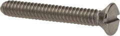 Value Collection - #6-32 UNC, 1" OAL Slotted Drive Machine Screw - Flat Head, Grade 316 Stainless Steel, Uncoated, Without Washer - Industrial Tool & Supply