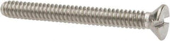 Value Collection - #6-32 UNC, 1-1/4" OAL Slotted Drive Machine Screw - Flat Head, Grade 316 Stainless Steel, Uncoated, Without Washer - Industrial Tool & Supply