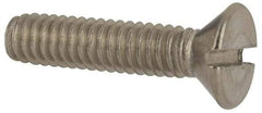 Value Collection - #8-32 UNC, 3/4" OAL Slotted Drive Machine Screw - Flat Head, Grade 316 Stainless Steel, Uncoated, Without Washer - Industrial Tool & Supply