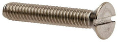 Value Collection - #8-32 UNC, 1" OAL Slotted Drive Machine Screw - Flat Head, Grade 316 Stainless Steel, Uncoated, Without Washer - Industrial Tool & Supply
