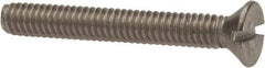 Value Collection - #8-32 UNC, 1-1/4" OAL Slotted Drive Machine Screw - Flat Head, Grade 316 Stainless Steel, Uncoated, Without Washer - Industrial Tool & Supply