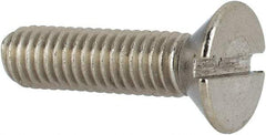Value Collection - #10-32 UNF, 3/4" OAL Slotted Drive Machine Screw - Flat Head, Grade 316 Stainless Steel, Uncoated, Without Washer - Industrial Tool & Supply