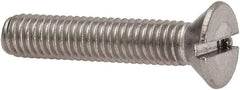 Value Collection - #10-32 UNF, 1" OAL Slotted Drive Machine Screw - Flat Head, Grade 316 Stainless Steel, Uncoated, Without Washer - Industrial Tool & Supply
