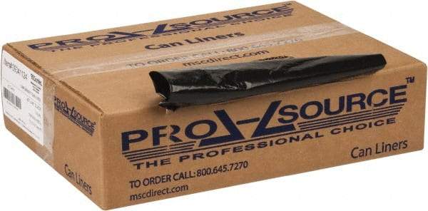 PRO-SOURCE - 1.25 mil Thick, Heavy-Duty Trash Bags - 40" Wide x 46" High, Black - Industrial Tool & Supply