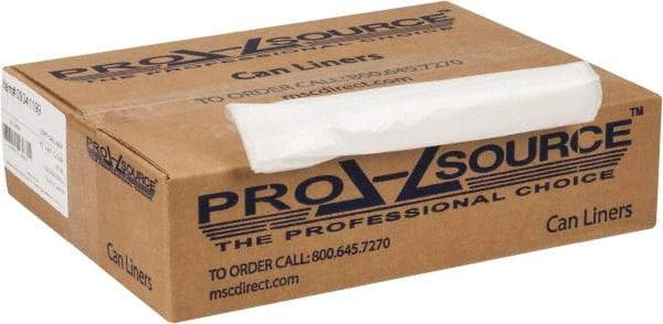 PRO-SOURCE - 0.8 mil Thick, Household/Office Trash Bags - 40" Wide x 46" High, Clear - Industrial Tool & Supply