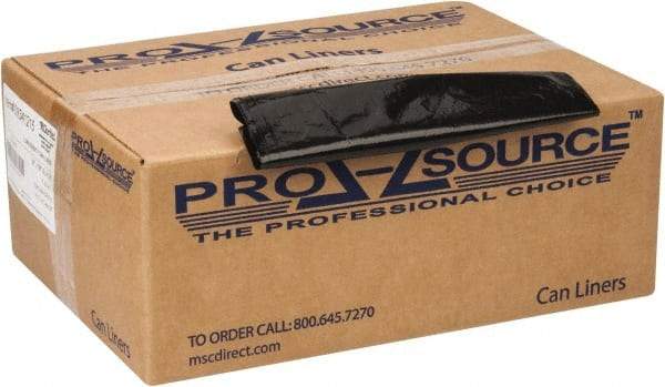 PRO-SOURCE - 1.25 mil Thick, Heavy-Duty Trash Bags - 38" Wide x 58" High, Black - Industrial Tool & Supply