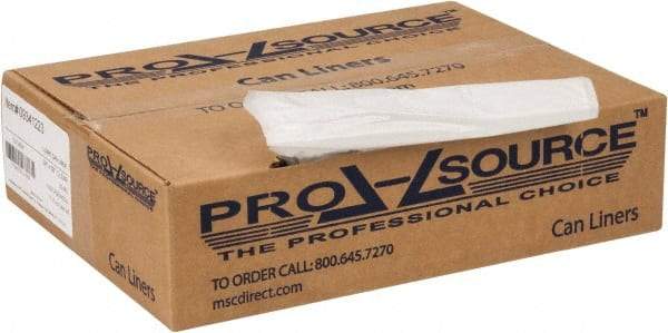 PRO-SOURCE - 0.8 mil Thick, Household/Office Trash Bags - 38" Wide x 58" High, Clear - Industrial Tool & Supply