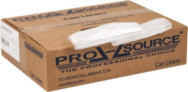 PRO-SOURCE - 0.31 mil Thick, Household/Office Trash Bags - 24" Wide x 24" High, Clear - Industrial Tool & Supply