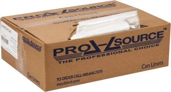 PRO-SOURCE - 0.31 mil Thick, Household/Office Trash Bags - 24" Wide x 33" High, Clear - Industrial Tool & Supply