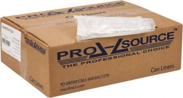 PRO-SOURCE - 0.39 mil Thick, Household/Office Trash Bags - 30" Wide x 37" High, Clear - Industrial Tool & Supply