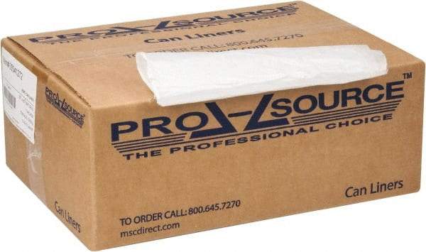 PRO-SOURCE - 0.43 mil Thick, Household/Office Trash Bags - 33" Wide x 40" High, Clear - Industrial Tool & Supply