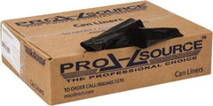 PRO-SOURCE - 0.6 mil Thick, Household/Office Trash Bags - 24" Wide x 31" High, Black - Industrial Tool & Supply