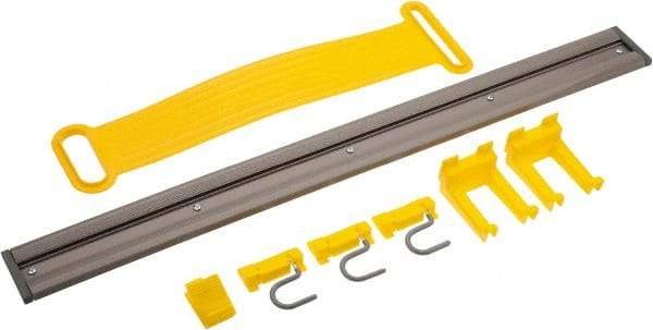 Rubbermaid - 4-1/4" Projection, Plastic Wall Strip Organizer - 34" OAL - Industrial Tool & Supply