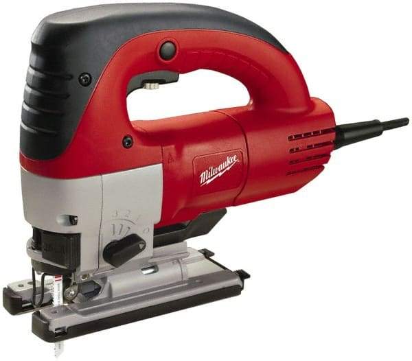 Milwaukee Tool - 6.5 Amp, 3,000 SPM, 1 Inch Stroke Length, Electric Jigsaw - 120V, 12.67 Ft. Cord Length, 45° Cutting Angle - Industrial Tool & Supply
