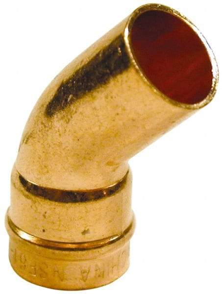 B&K Mueller - 1/2" Copper Pipe 45° Elbow - C x Ftg, Presoldered - Industrial Tool & Supply