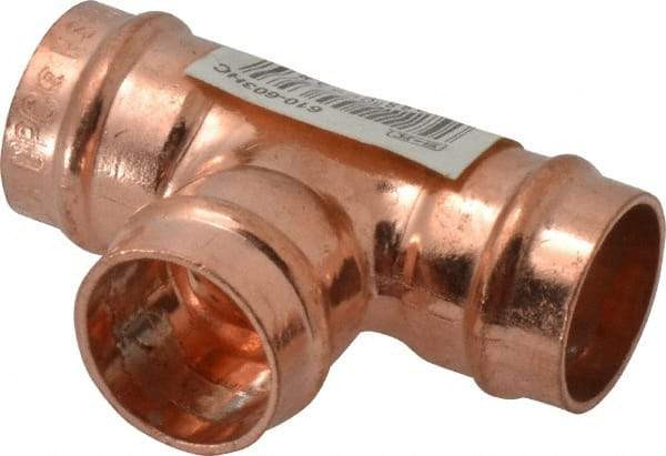 B&K Mueller - 1/2" Copper Pipe Tee - C x C x C, Presoldered - Industrial Tool & Supply