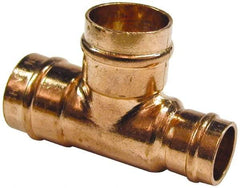 B&K Mueller - 3/4 x 3/4 x 1/2" Copper Pipe Tee - C x C x C, Presoldered - Industrial Tool & Supply