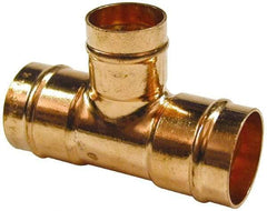B&K Mueller - 1 x 1 x 3/4" Copper Pipe Tee - C x C x C, Presoldered - Industrial Tool & Supply