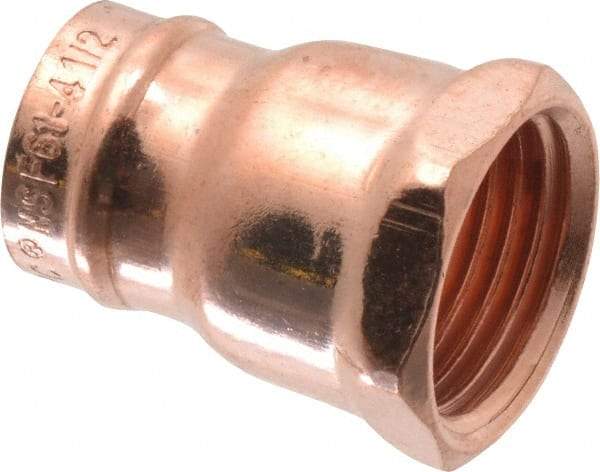 B&K Mueller - 1/2" Copper Pipe Female Adapter - C x F, Presoldered - Industrial Tool & Supply