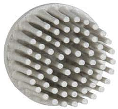 3M - 1" 120 Grit Ceramic Straight Disc Brush - Fine Grade, Type R Quick Change Connector, 5/8" Trim Length - Industrial Tool & Supply