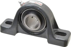 Browning - 1" ID, 5-1/2" OAL x 2-13/16" OAH Pillow Block Air Handling - 1,651 Lb Static Cap, 2,801 Lb Dyn Cap, 4-1/8" Btw Mnt Hole Ctrs, 1-7/16" Base-to-Ctr Ht, Cast Iron - Industrial Tool & Supply