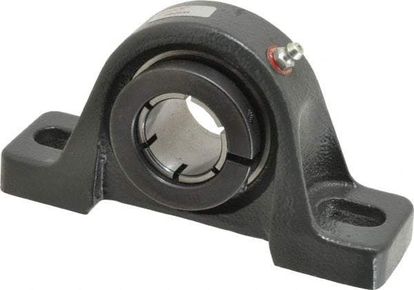 Browning - 1-3/16" ID, 6-3/16" OAL x 3-9/32" OAH Pillow Block Air Handling - 2,567 Lb Static Cap, 4,281 Lb Dyn Cap, 4-5/8" Btw Mnt Hole Ctrs, 1-11/16" Base-to-Ctr Ht, Cast Iron - Industrial Tool & Supply