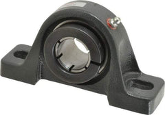 Browning - 1-3/16" ID, 6-3/16" OAL x 3-9/32" OAH Pillow Block Air Handling - 2,567 Lb Static Cap, 4,281 Lb Dyn Cap, 4-5/8" Btw Mnt Hole Ctrs, 1-11/16" Base-to-Ctr Ht, Cast Iron - Industrial Tool & Supply