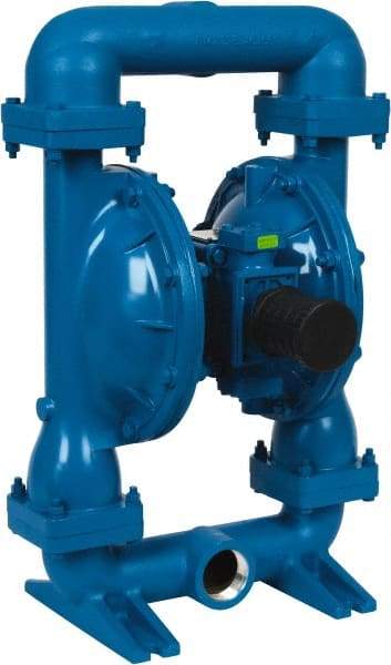 SandPIPER - 2" NPT, Metallic, Air Operated Diaphragm Pump - Buna Diaphragm, Aluminum Housing - Industrial Tool & Supply