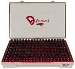 Vermont Gage - 250 Piece, 0.2515-0.5005 Inch Diameter Plug and Pin Gage Set - Plus 0.0002 Inch Tolerance, Class ZZ - Industrial Tool & Supply