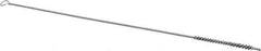 Schaefer Brush - 3" Long x 1/4" Diam Stainless Steel Long Handle Wire Tube Brush - Single Spiral, 15" OAL, 0.005" Wire Diam, 0.13" Shank Diam - Industrial Tool & Supply