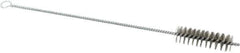 Schaefer Brush - 3" Long x 1" Diam Stainless Steel Long Handle Wire Tube Brush - Single Spiral, 15" OAL, 0.007" Wire Diam, 3/8" Shank Diam - Industrial Tool & Supply
