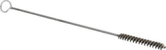 Schaefer Brush - 3" Long x 3/8" Diam Stainless Steel Long Handle Wire Tube Brush - Single Spiral, 27" OAL, 0.005" Wire Diam, 0.145" Shank Diam - Industrial Tool & Supply