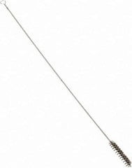 Schaefer Brush - 3" Long x 5/8" Diam Stainless Steel Long Handle Wire Tube Brush - Single Spiral, 27" OAL, 0.006" Wire Diam, 3/8" Shank Diam - Industrial Tool & Supply