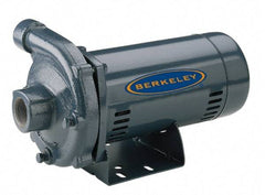 Berkeley - ODP Motor, 208-230/460 Volt, 3 Phase, 1 HP, Cast Iron Straight Pump - 1-1/4 Inch Inlet, 1 Inch Outlet, 113 Max Head psi, Brass Impeller - Industrial Tool & Supply